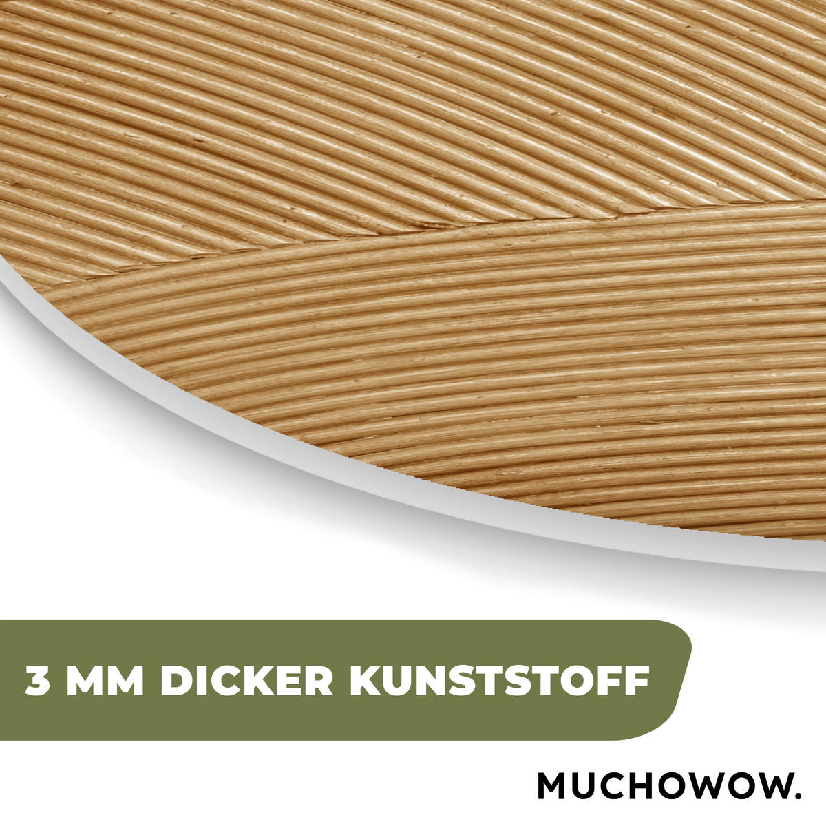 WANDBILD Struktur - Natur - Kunst - Rattan 40x40 cm - Naturfarben, Kunststoff (40/40cm) - MuchoWow