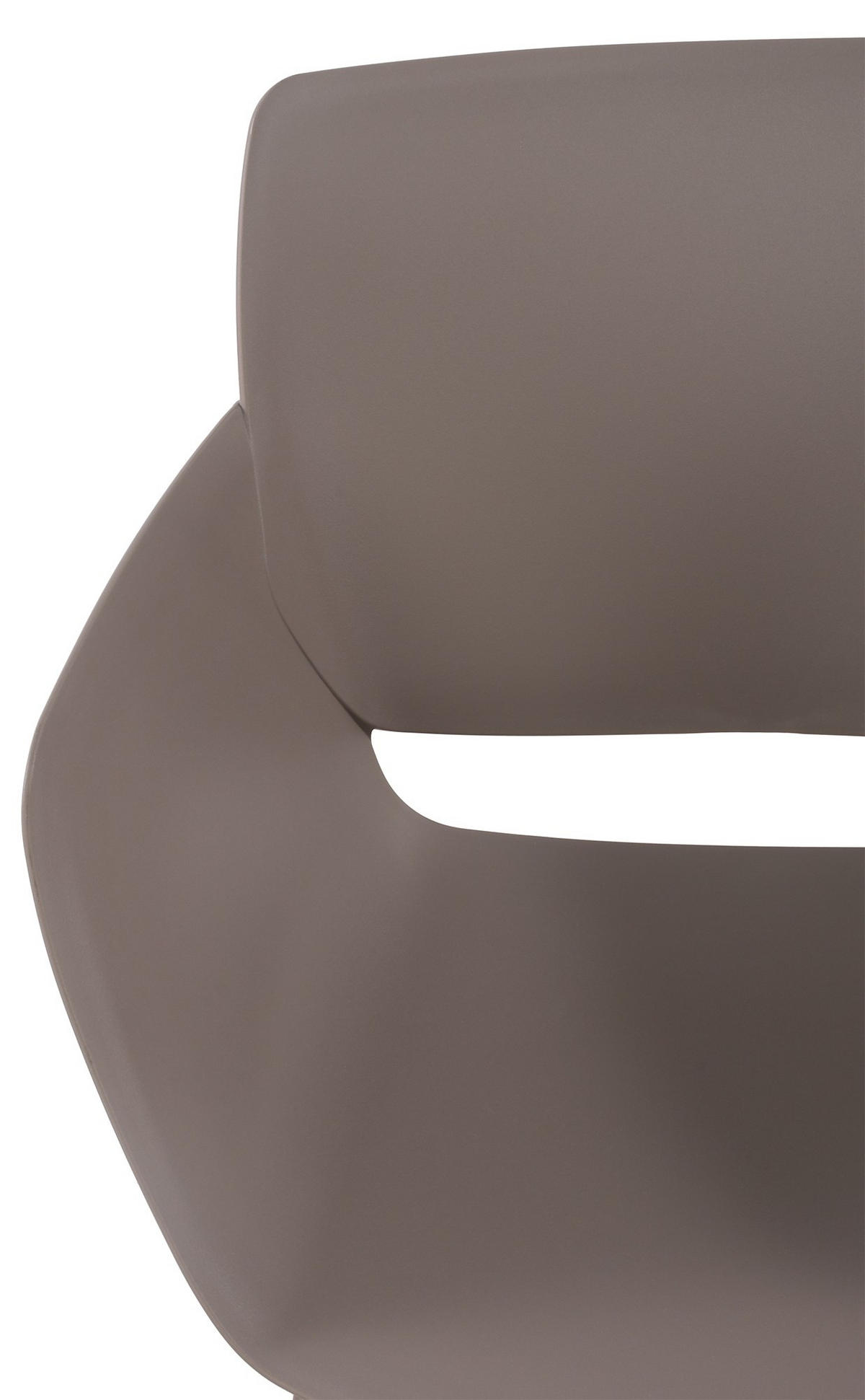 STUHL Kunststoff taupe - Taupe, Kunststoff/Metall (58/80/54cm) - CLP
