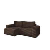 ECKSOFA Schlafsofa Madlen - Braun, Holzwerkstoff/Textil (248/140cm) - Fun Möbel