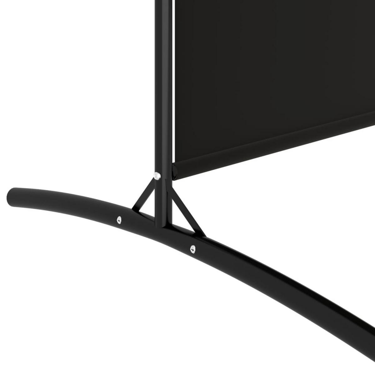 PARAVENT 3-teilig Schwarz 525/180 Cm Stoff - Schwarz, Textil (525/180/0.1cm) - vidaXL