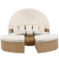 GARTENLOUNGE 5-tlg. Beige - Beige, Metall - ComfortXL