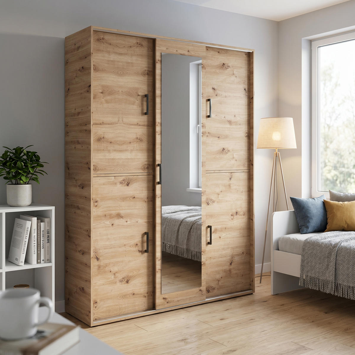 GARDEROBENSCHRANK BENVENO 150/21040 Modern Garderobenschrank Eiche Artisan - Eiche Artisan, Holzwerkstoff (150/210/40cm) - MASSENO