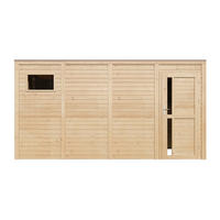 GARTENHAUS Holz 8,16 m² M327F1 - Naturfarben, Holz (404/210/202cm) - Timbela