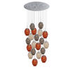 GALERIELEUCHTE Echos 20-flammig Mehrfarbig Ø 18cm - Multicolor/Weiß, Glas (18/18/20cm) - s.luce