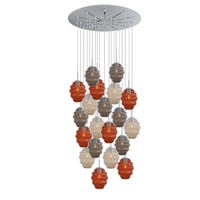 GALERIELEUCHTE Echos 20-flammig Mehrfarbig Ø 18cm - Multicolor/Weiß, Glas (18/18/20cm) - s.luce