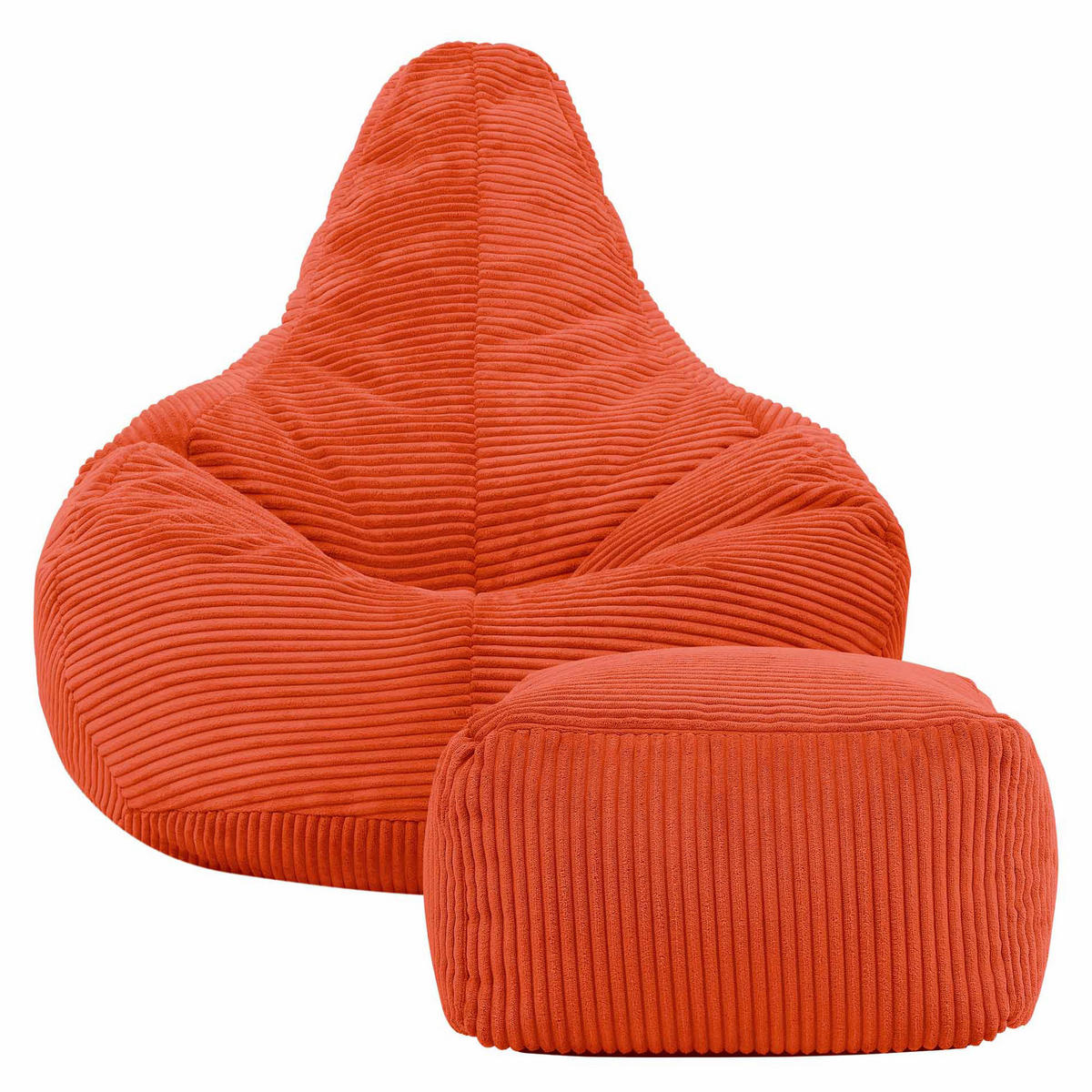 SITZSACK Dalton mit Hocker - Terracotta, Textil (90/73/84cm) - icon