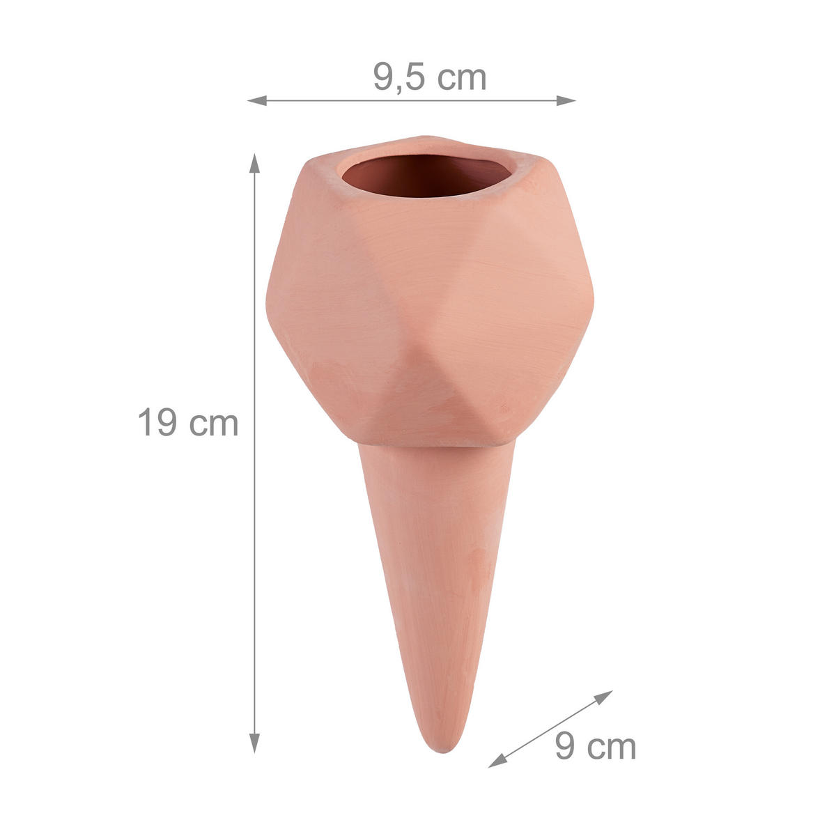 4XTONKEGEL - Hellbraun, Keramik (9.5/19/9cm) - Relaxdays