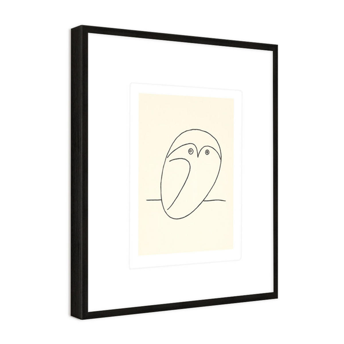 BILD gerahmt 53x63 cm Pablo Picasso „Eule“ - Weiß, Holz (53/63cm) - artissimo