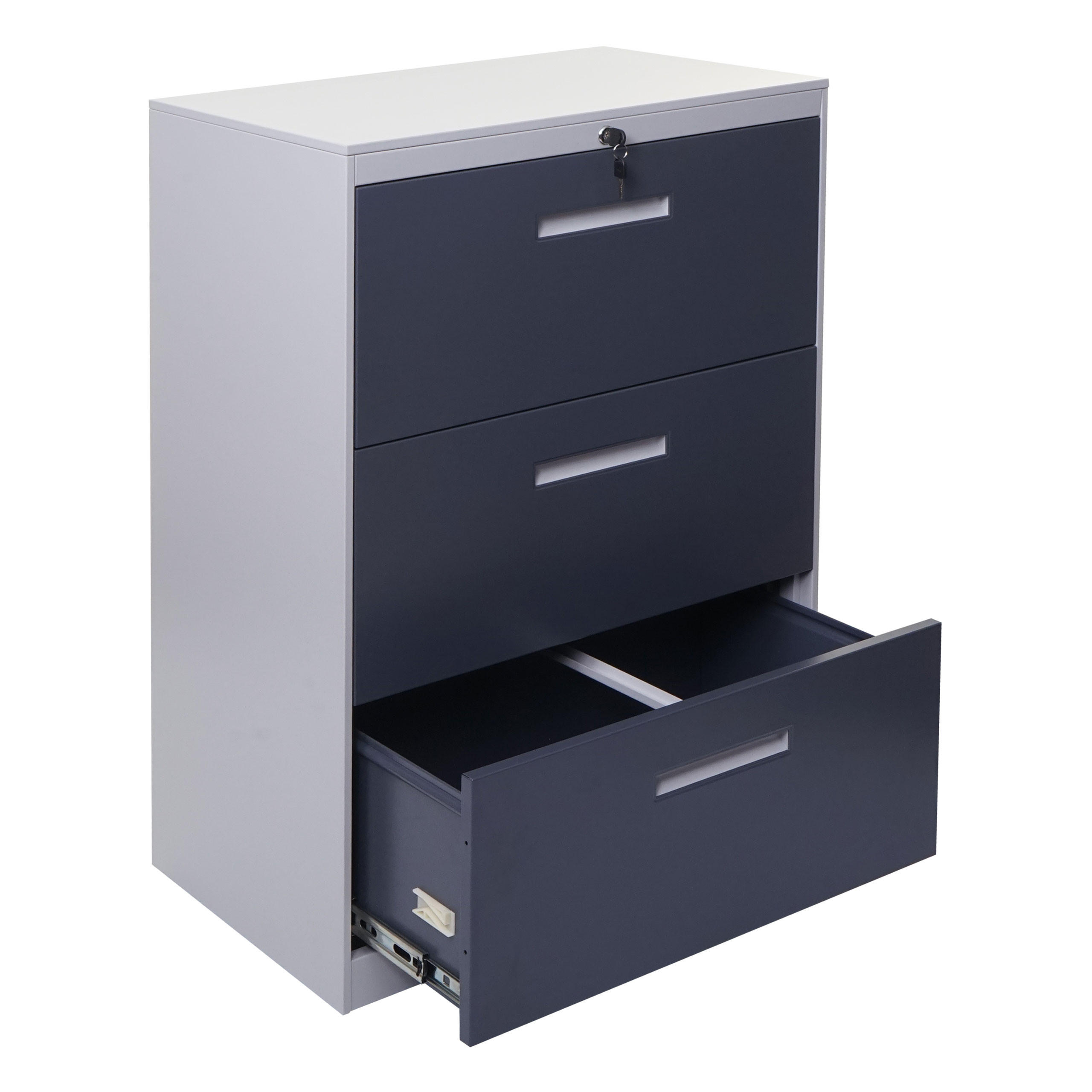 HÄNGEREGISTERSCHRANK Grau - Grau, Metall (76/103/46cm) - MCW
