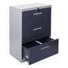 HÄNGEREGISTERSCHRANK Grau - Grau, Metall (76/103/46cm) - MCW