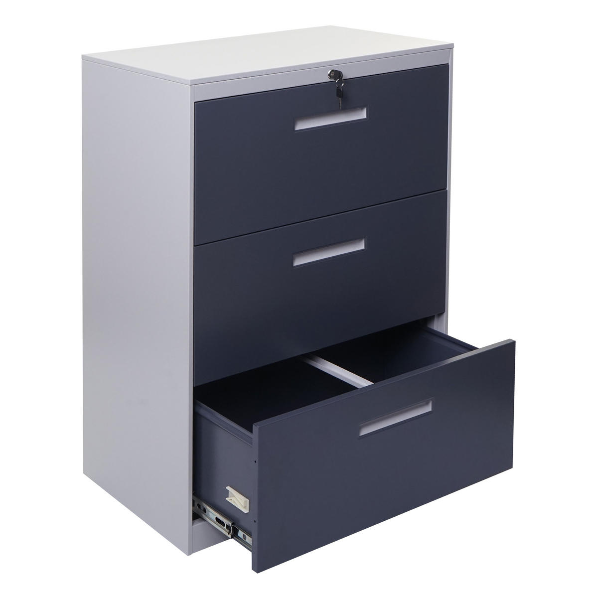 HÄNGEREGISTERSCHRANK Grau - Grau, Metall (76/103/46cm) - MCW
