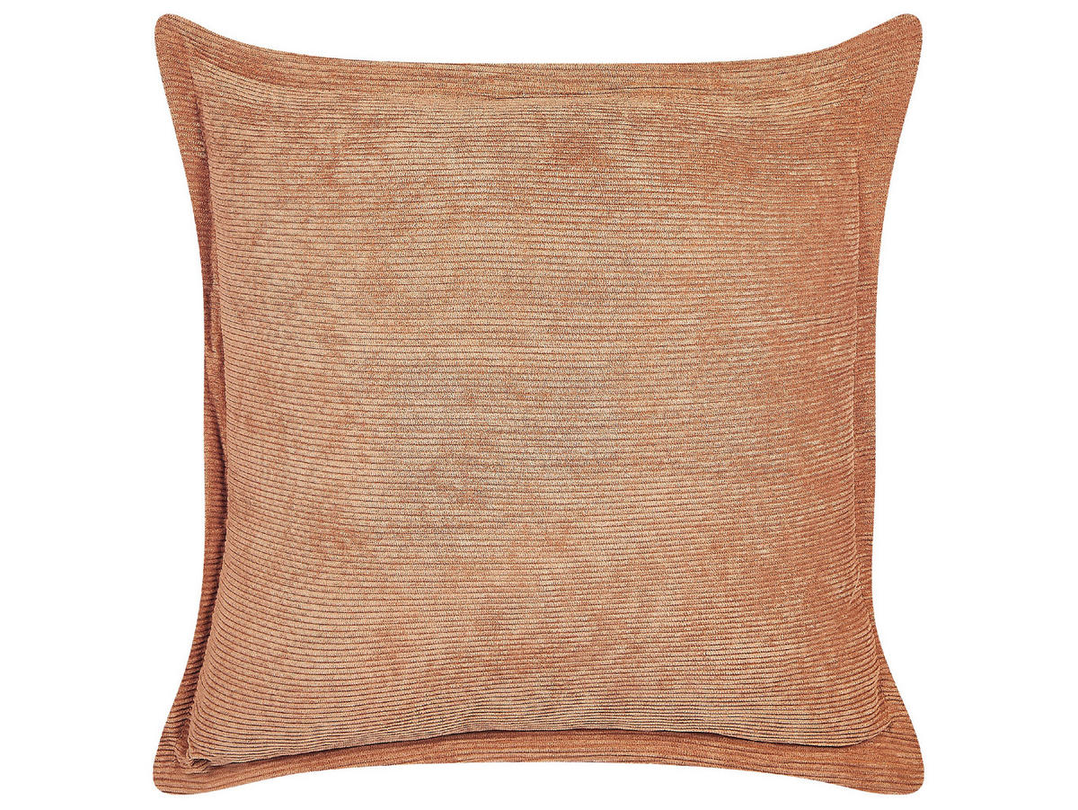 DEKOKISSEN CORD 2er-Set Orange 43/43 cm Zinnia - Orange, Textil (43/43cm) - Beliani