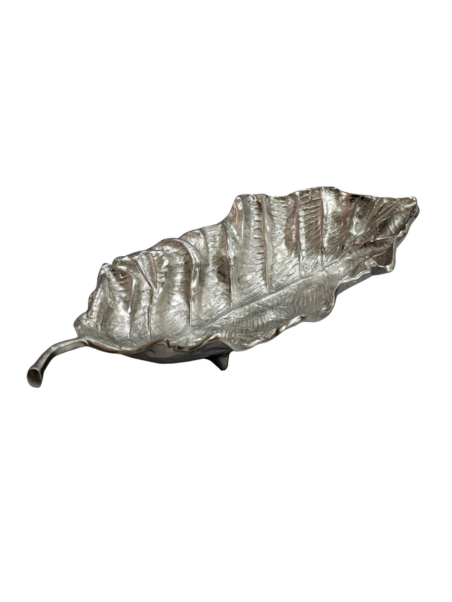 DEKOSCHALE SUBIACO, Aluminium, handgefertigt, Silber, 67 x 27 x 11 cm - Silberfarben, Metall (11cm) - KADIMA DESIGN