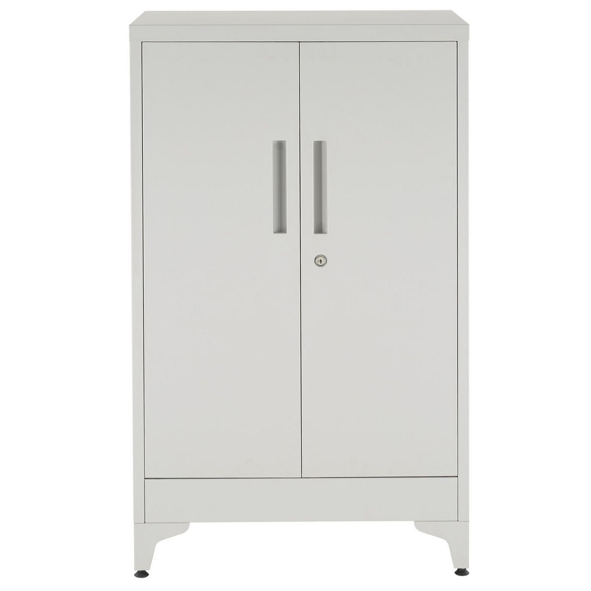 AKTENSCHRANK Blake, Kippschutz, höhenverstellbare Füße, grau - Grau, Metall (60/100/40cm) - tectake