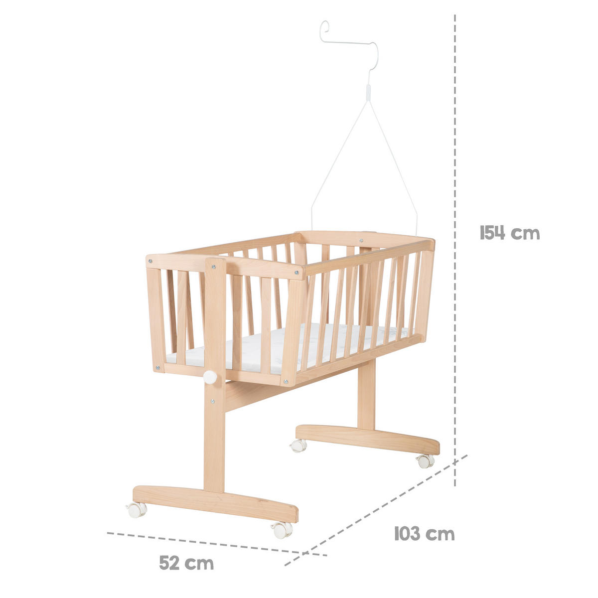 BABYWIEGENSETT Adam & Eule - Naturfarben, Holzwerkstoff/Textil (40/90cm) - Roba