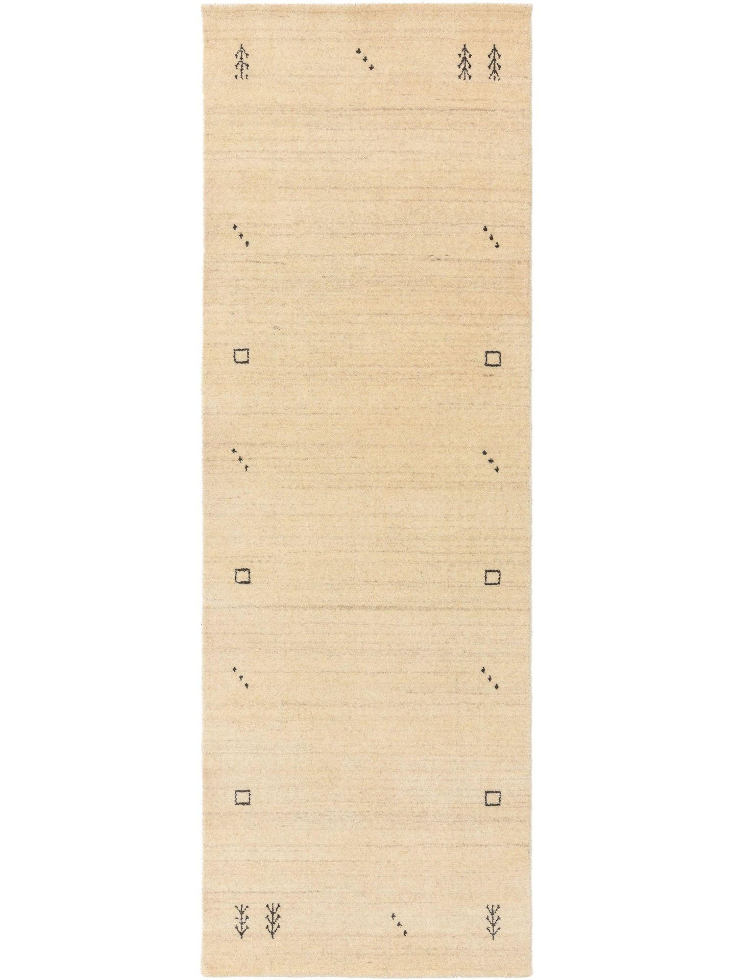 WOLLTEPPICH-LÄUFER Jamal Cream 80x300 cm - Creme, Textil (80/1cm) - KUNSTLOFT