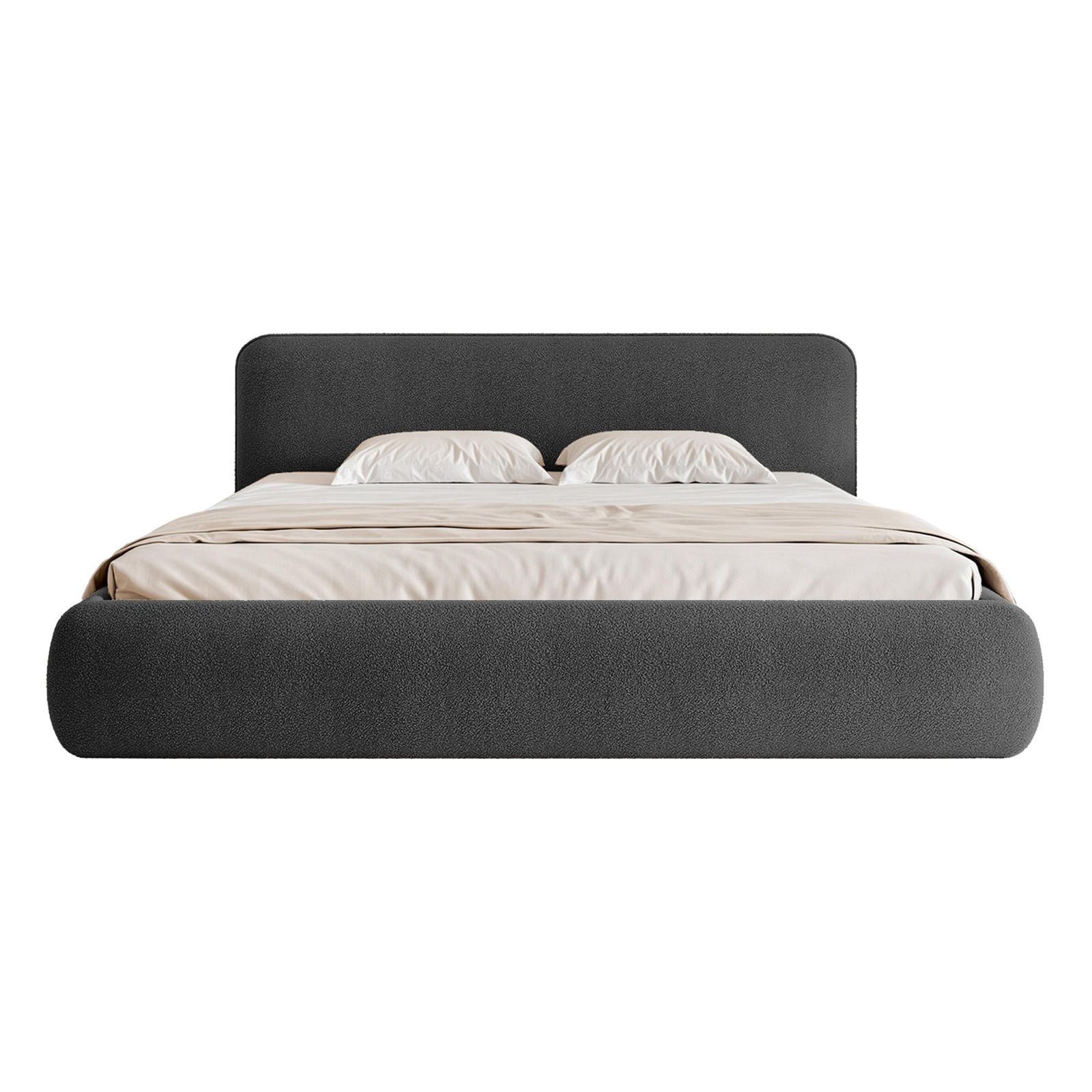 POLSTERBETT Herat 200x200 cm, Graphit - Graphitfarben, Textil (200/200cm) - Fedve