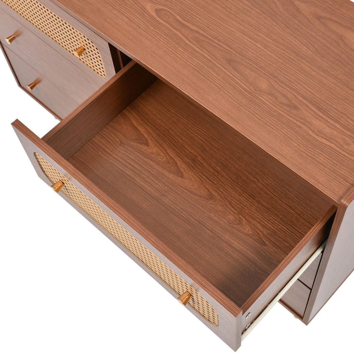SCHUBLADENKOMMODE Nussbaum 120/40/90 cm - Walnussfarben, Metall (120/90/40cm) - PANGIVO
