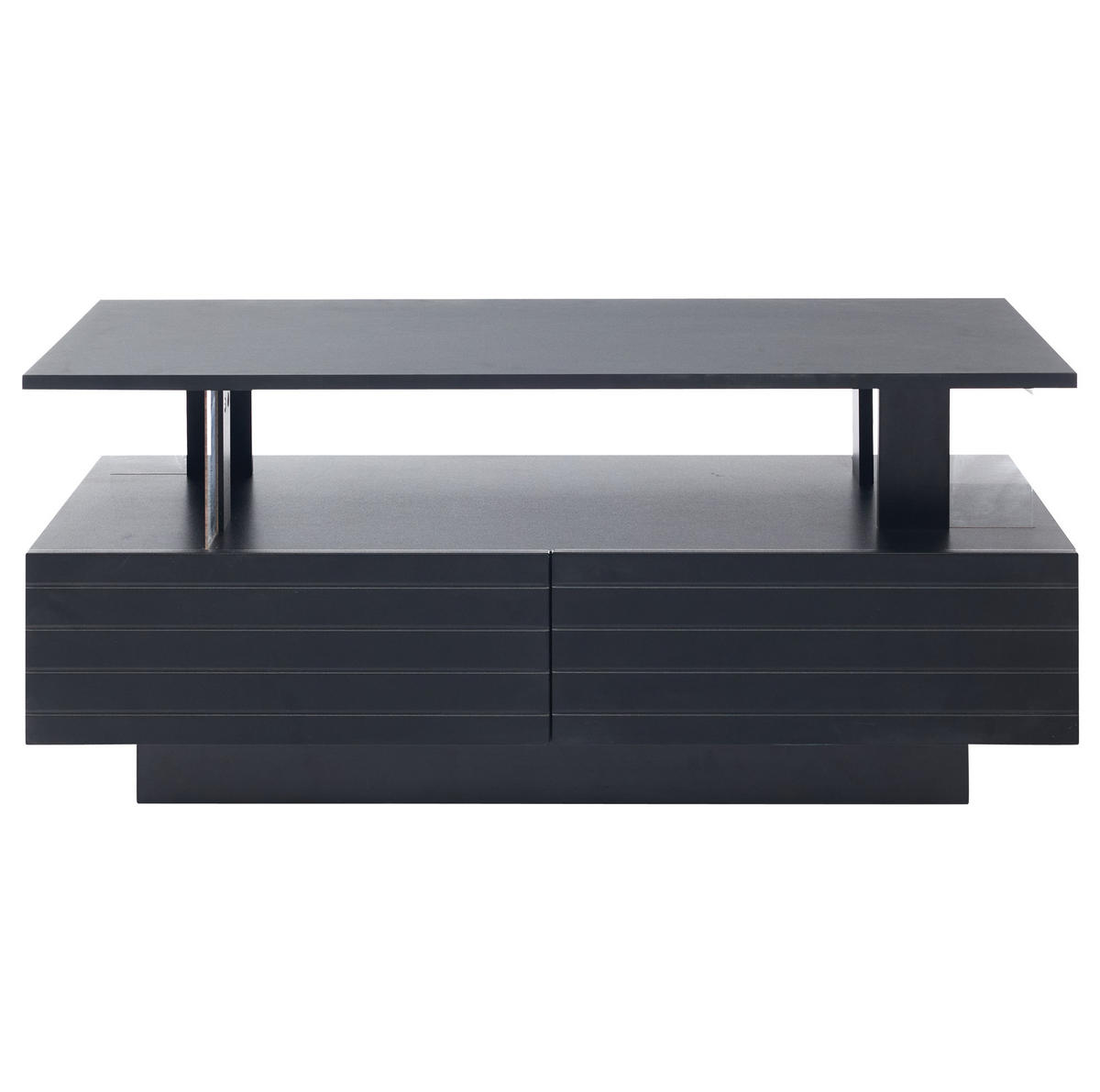 COUCHTISCH 100/50/42 cm schwarz aus Acryl mit Aufbewahrung - Schwarz, Holzwerkstoff (100/50/42cm) - OKMYHOME
