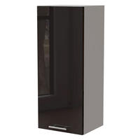 KÜCHENHÄNGESCHRANK W4/40 Essen Schwarz Hochglanz / Weiß Matt 40 / 32,5 / 96cm - Schwarz Hochglanz/Schwarz, Holz/Holzwerkstoff (40/96/32.5cm) - Feldmann-Wohnen