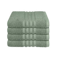 HANDTUCHSET Milano - 4-teilig - 50x100 cm - Hellgrün - Hellgrün, Textil (50/100cm) - SCHIESSER