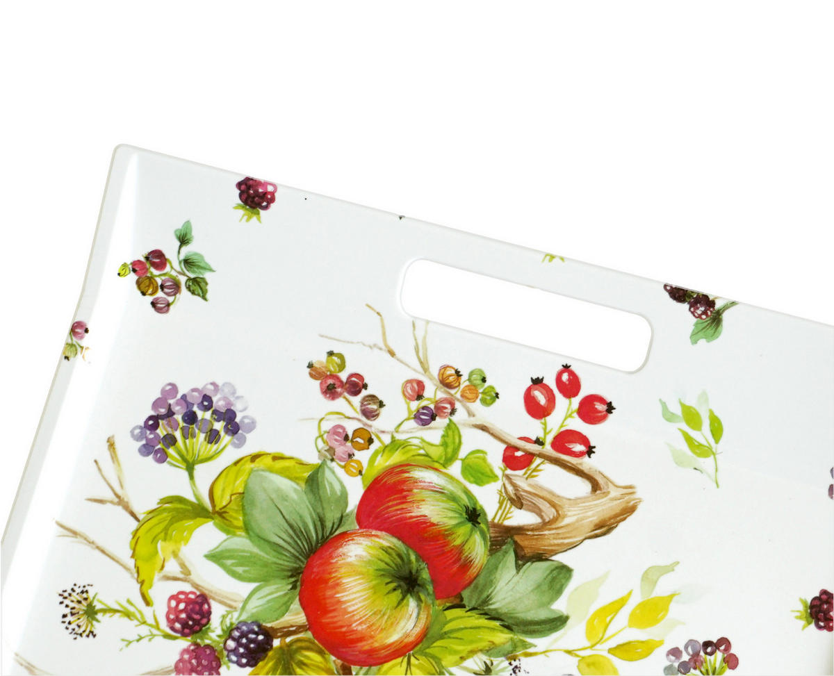 TABLETT Brombeeren, rechteckige Serviertablett mit Griff 54x35 cm - Brombeere, Kunststoff (35/3/54cm) - Lashuma