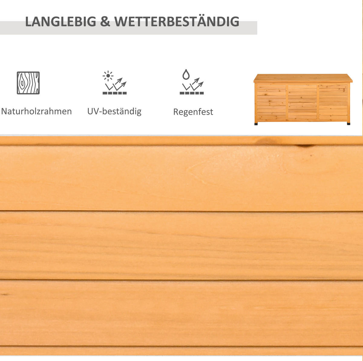 GARTENKOMMODE 127/60/56 cm Gelb aus Holz mit Stauraum - Gelb, Holz (56/60/127cm) - OKMYHOME