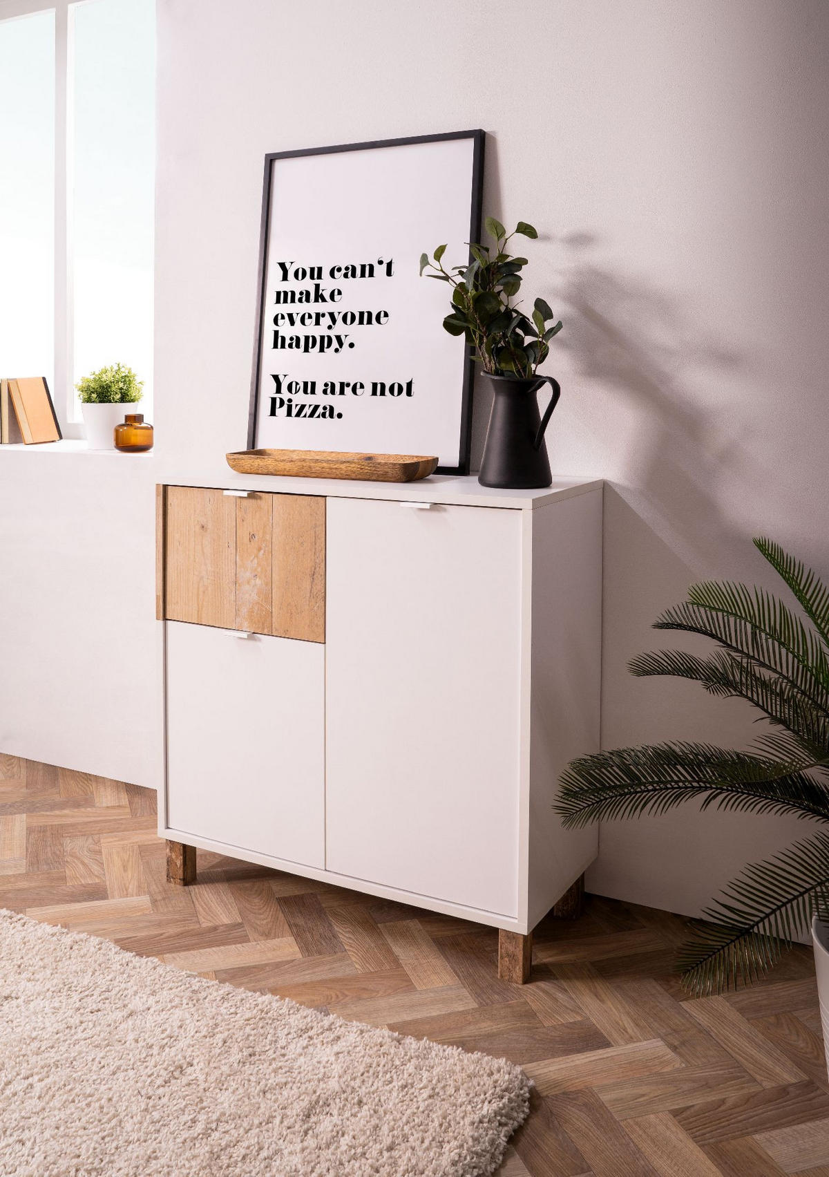 KOMMODE Menorca 79/86/35 cm Old Style,Weiß - Weiß, Holzwerkstoff (79/86/35cm) - Finori GmbH