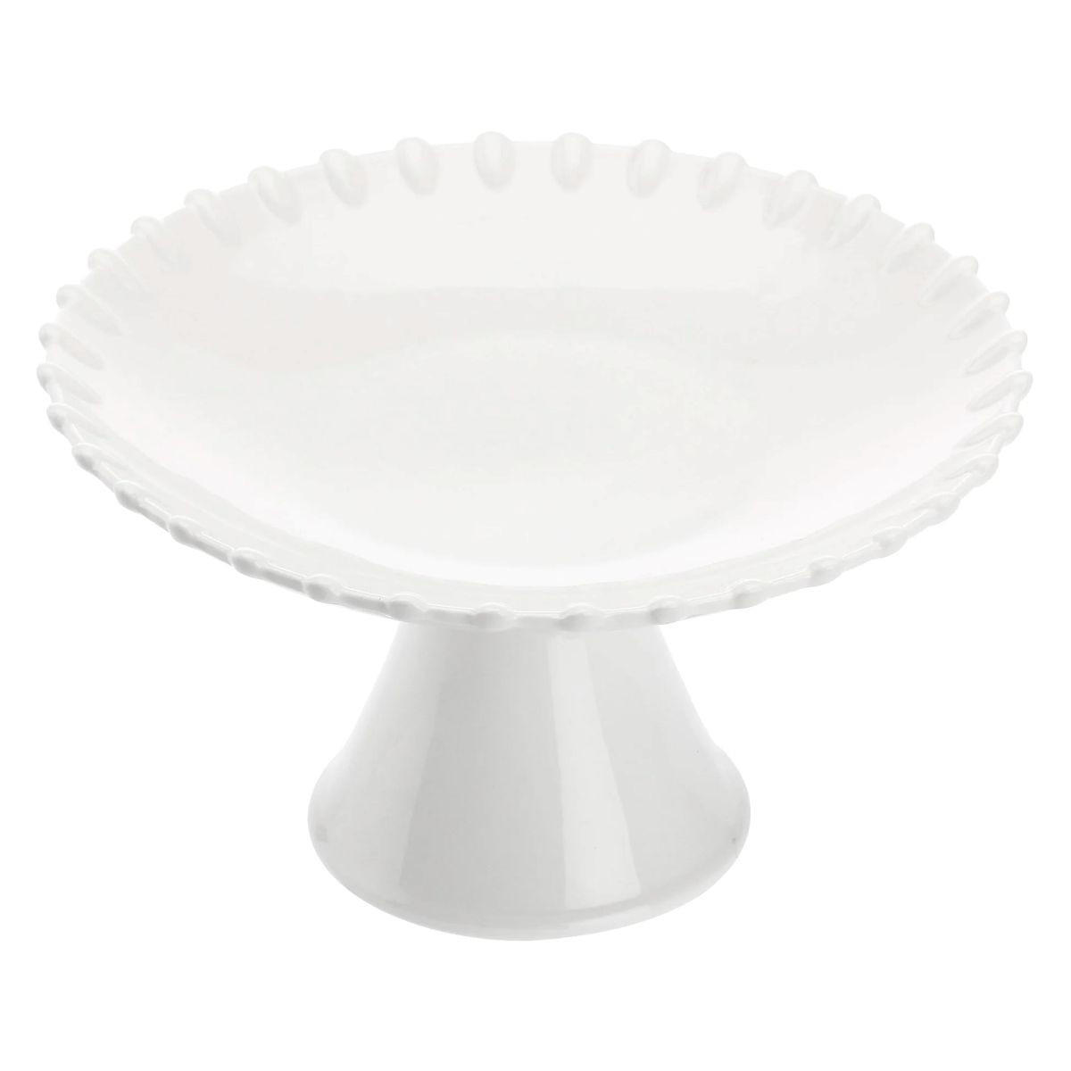 TORTENPLATTE auf Fuß Romeo Alzata 21 x 13 cm - Multicolor, Keramik (21/13/21cm)