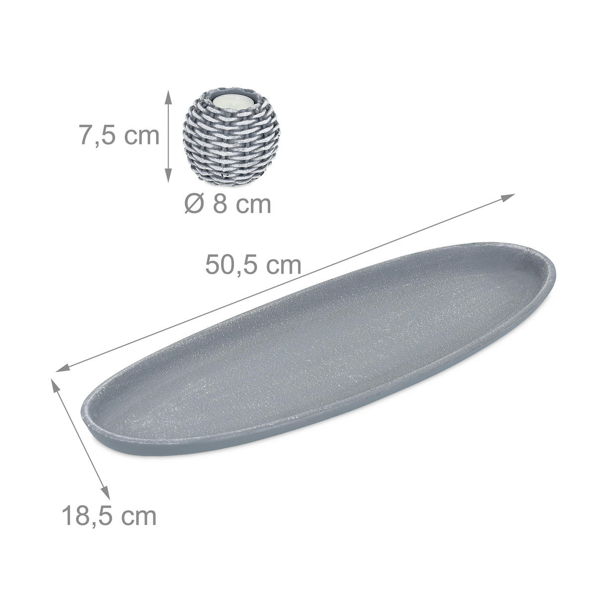 KERZENDEKO - Multicolor, Naturmaterialen/Holzwerkstoff (8cm) - Relaxdays