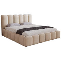 POLSTERBETT 140x200 cm Florent, Bettkasten, Samt, Beige - Beige, Holz/Textil (140/200cm) - Emporius