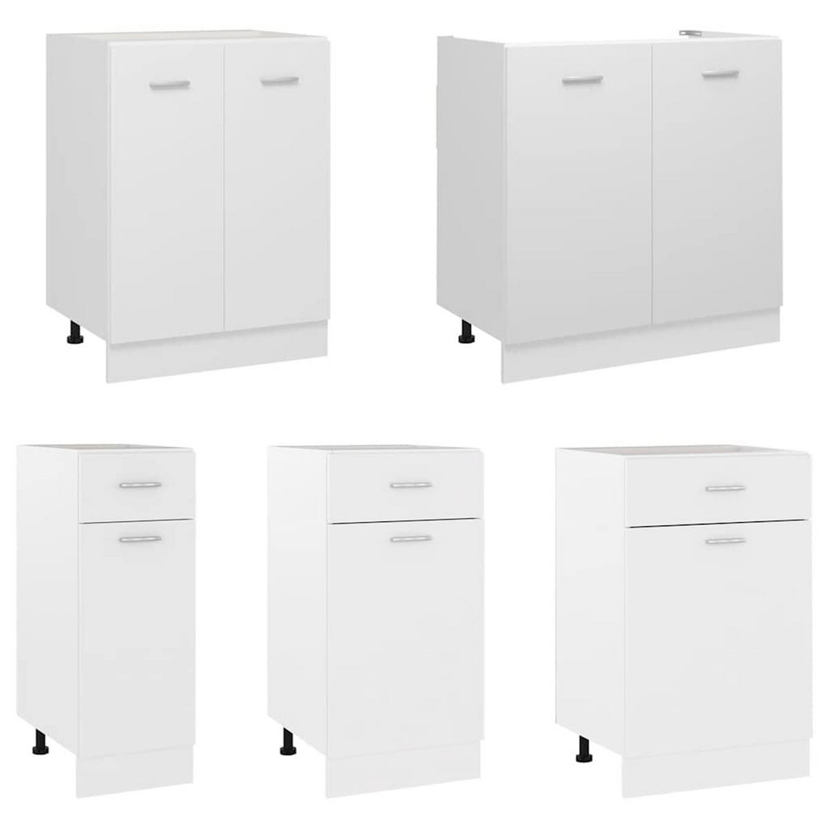UNTERSCHRANK Lyon Weiss 60/46/81,5 Cm Holzwerkstoff - Weiß, Holzwerkstoff (46/81.5/60cm) - vidaXL