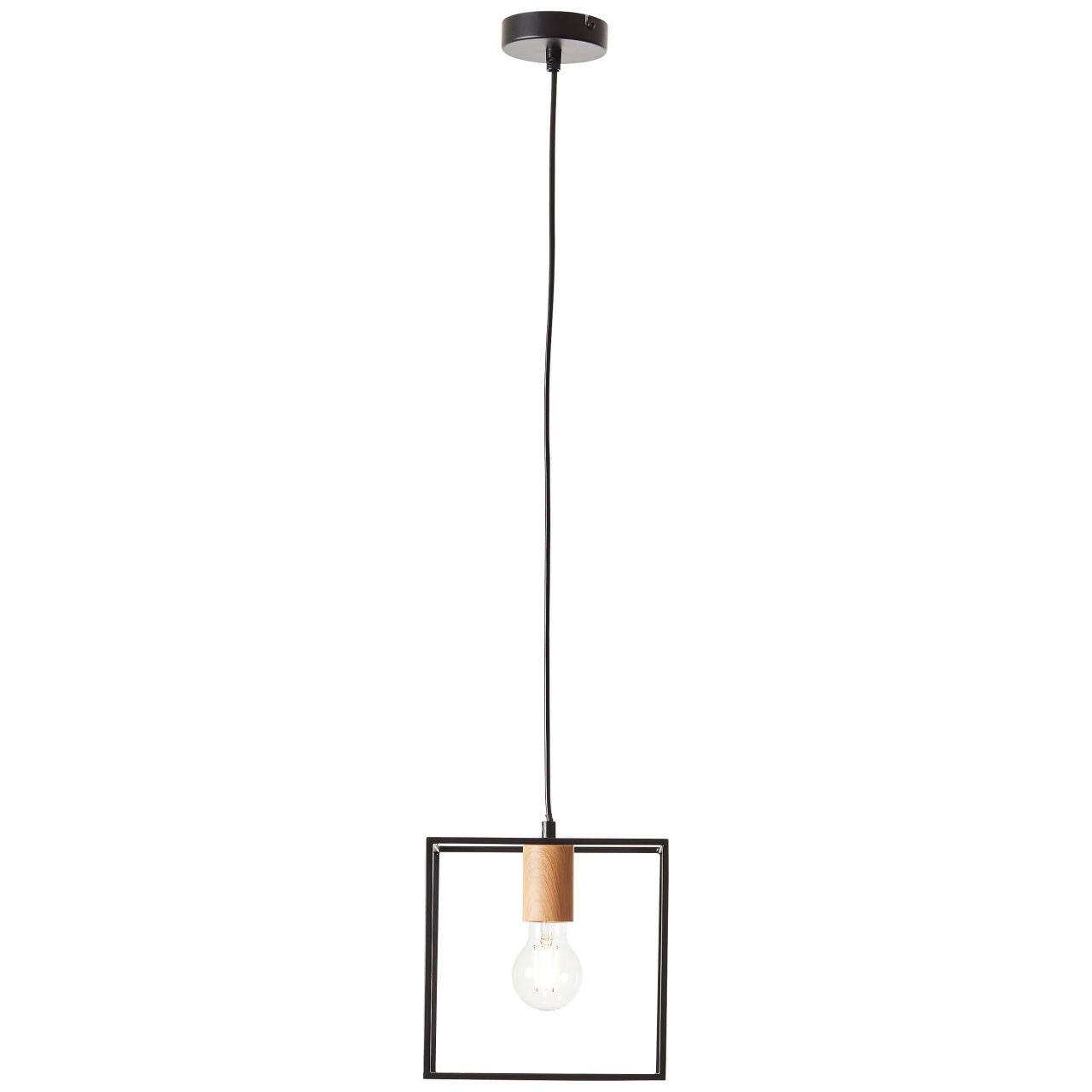 PENDELLEUCHTE Arica 99420/76 - Schwarz, Holz (20/20/110cm) - Brilliant