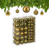 138XWEIHNACHTSKUGELN - Goldfarben, Kunststoff (6/7/6cm) - Relaxdays