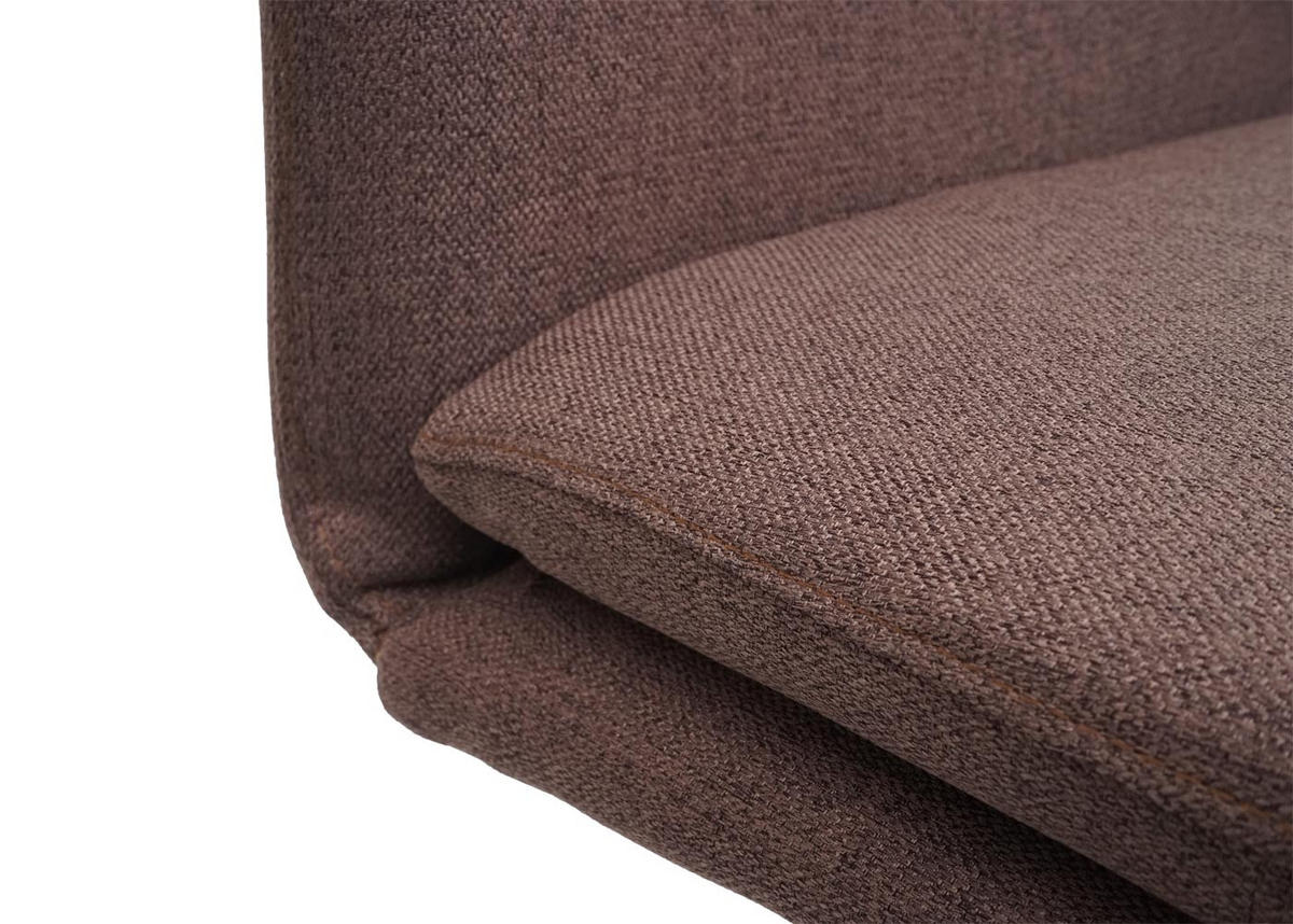 ESSZIMMERSTUHL 6er-Set 90x47x60cm Sitzhöhe 49cm Stoff/Textil Edelstahl gebürstet Braun - Braun, Textil (47/90/60cm) - CHEFGASTRO