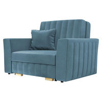 SCHLAFSOFA Viva Glam I - Naturfarben/Hellblau, Holz/Kunststoff (115/85/98cm) - MIRJAN24