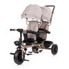 GESCHWISTERDREIRAD Hip Hop beige Schiebegriff, Sitze 360° drehbar, Gurte - Beige, Metall (131/49/95cm) - Babyshoppen