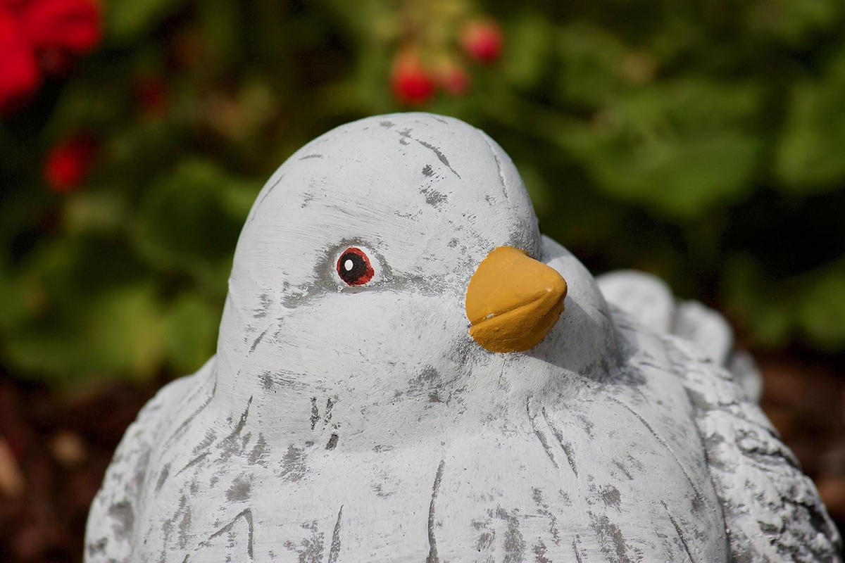 STEINFIGUR Vogel Bert frostfest massiver Steinguss - Grau, Stein (14/15/21cm) - stoneandstyle