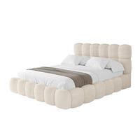 POLSTERBETT mit Bettkasten und Lattenrost, Bett mit Matratze H3/H4 - LEYA 120x200 Beige - Creme, Holzwerkstoff/Textil (120/200cm) - ALTDECOR