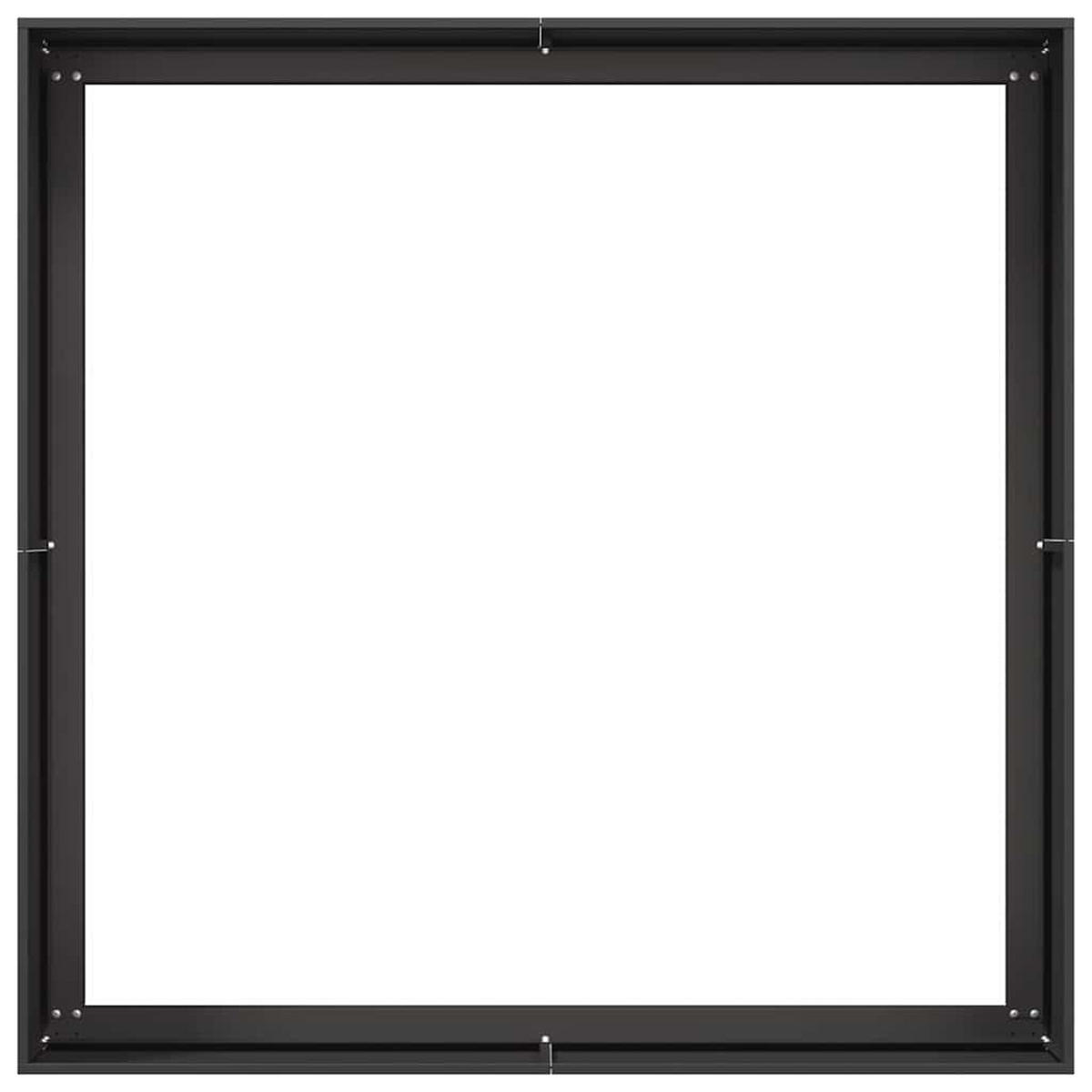 PFLANZKÜBEL Schwarz 100/100/40 Cm Stahl - Schwarz, Metall (100/40/100cm) - vidaXL