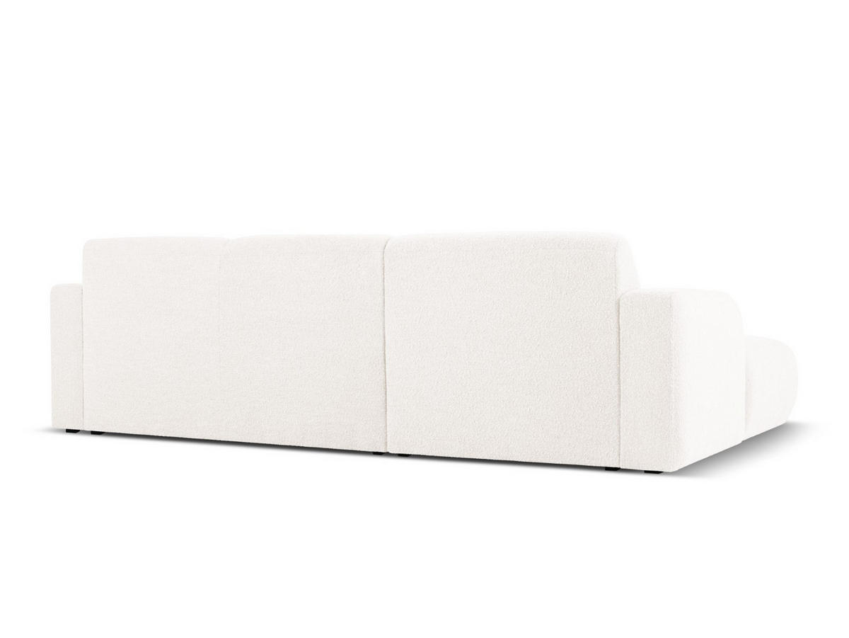 ECKSOFA links Molino aus Boucle weiß 4 Sitzplätze - Weiß, Textil (170/250cm) - Micadoni