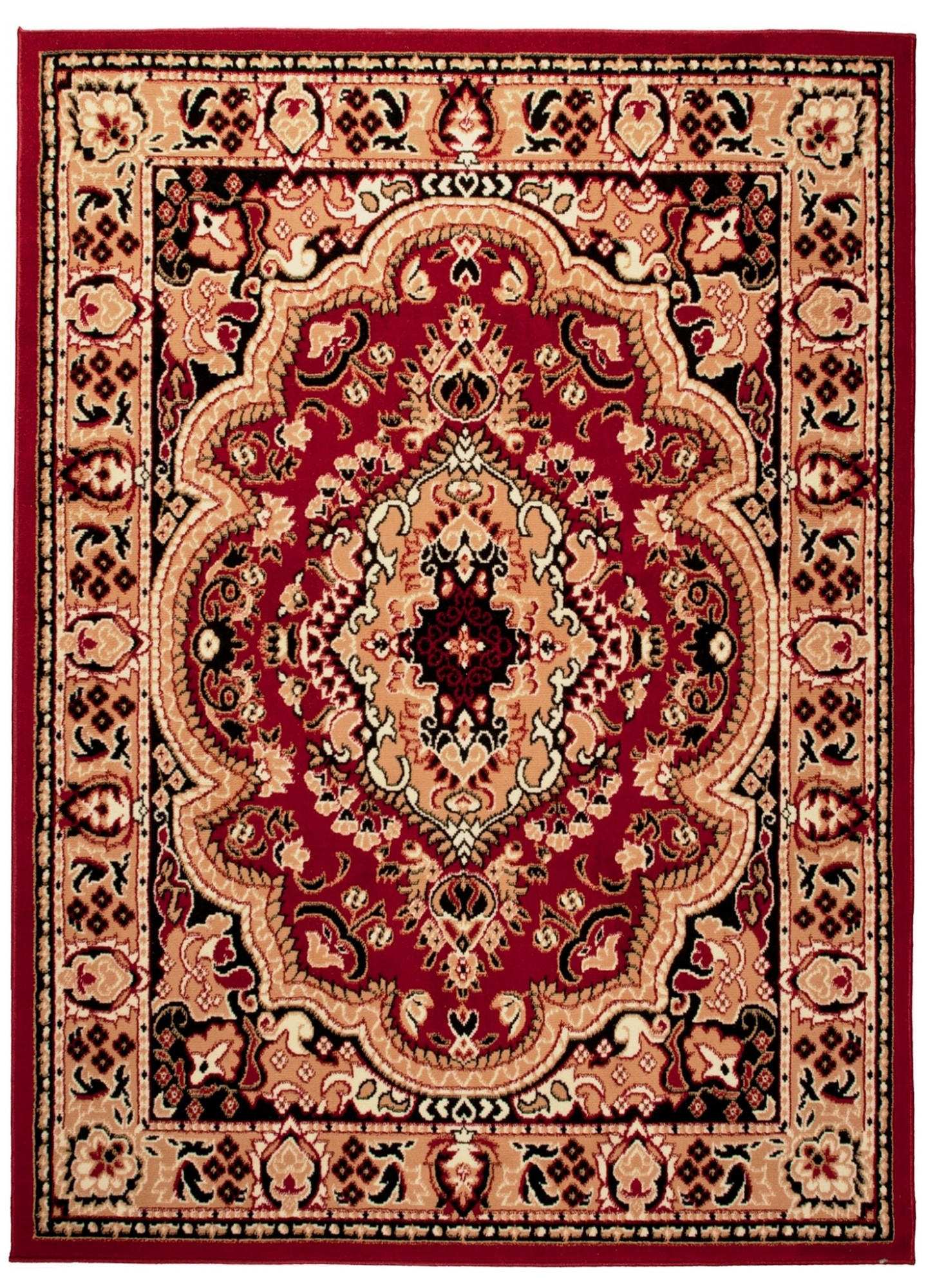 TEPPICH ATLAS Beige Rot 100/200 cm - Beige/Rot, Textil (100/200cm) - Tapiso