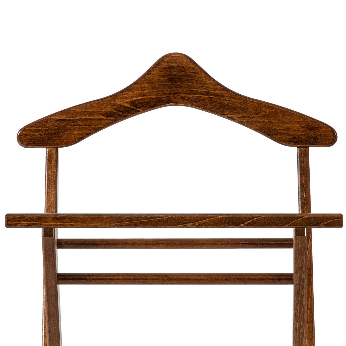 KLEIDERBUTLER AGLAS Herrendiener, braunes Buchenholz - Braun, Holz (32/104/44cm) - KONSIMO®