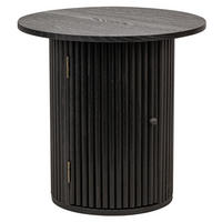 BEISTELLTISCH Rund Schwarz 50 x 50 x 49 cm - Schwarz, Holz (50/50/49cm) - Nordlys