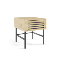 NACHTKONSOLE Svaar Eiche Artisan 40 / 40 / 40cm - Schwarz/Braun, Holz/Holzwerkstoff (40/40/40cm) - Feldmann-Wohnen