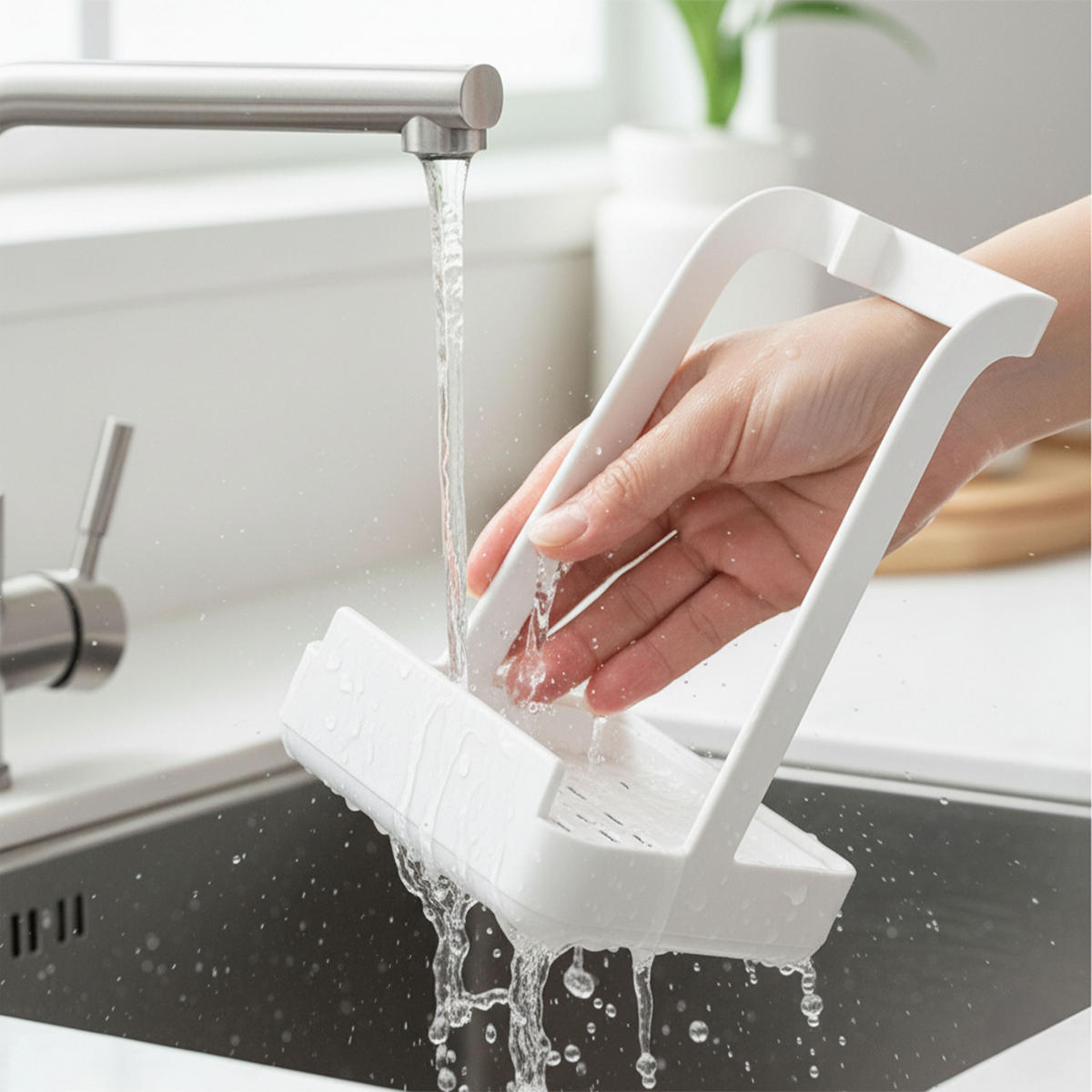 KOCHLÖFFEL-STÄNDER - Weiß, Kunststoff/Metall (10/15/10cm) - Relaxdays