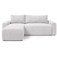 ECKSOFA PLUSH mit Schlaffunktion Hellgrau Boucle - Silberfarben, Textil (240/145cm) - Bromarkt