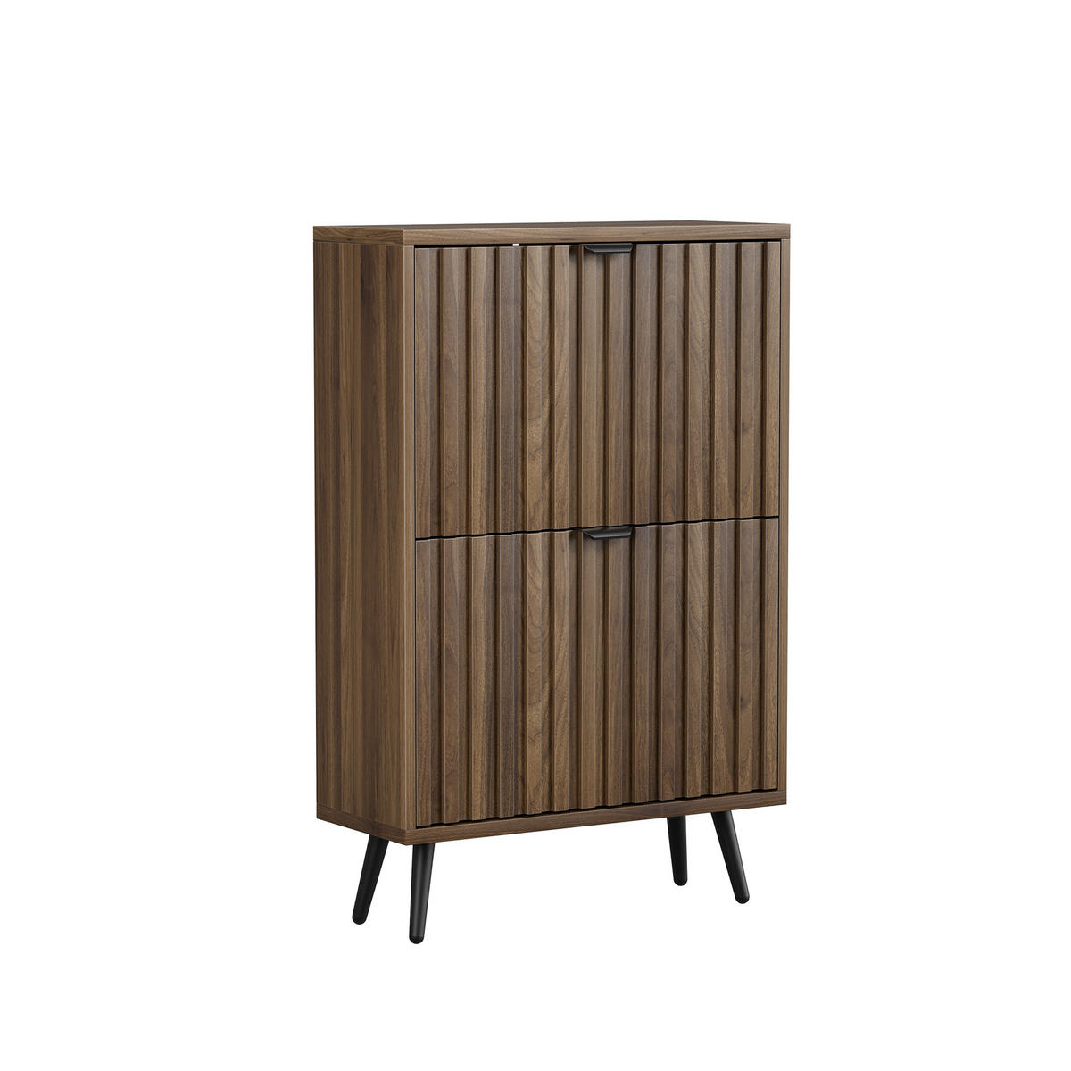 SCHUHSCHRANK Walnuss 60/24/95 cm - Walnussfarben, Holzwerkstoff (60/95/24cm) - PANGIVO