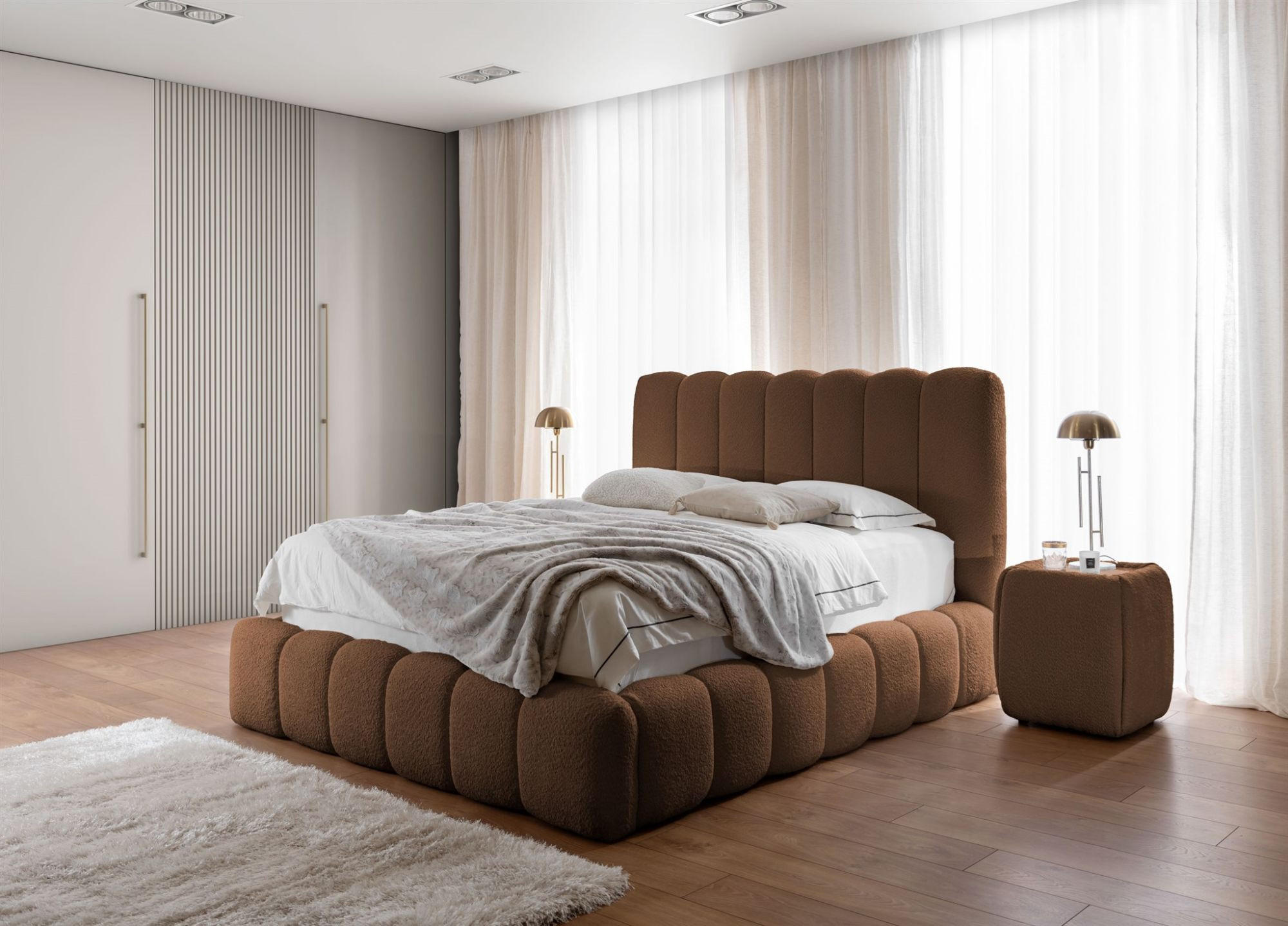 POLSTERBETT Carson In Catch Me Set.1 - Braun, Holzwerkstoff/Textil (120/200cm) - Fun Möbel