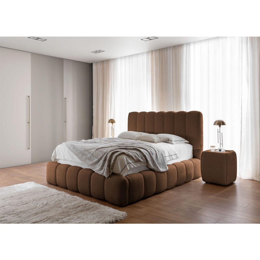 Thumbnail - Fun Möbel Polsterbett, Braun, Textil, 180x200 cm, Schlafzimmer, Betten, Polsterbetten